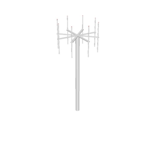 Screenshot of VDF antenna, white pole, white antennae
