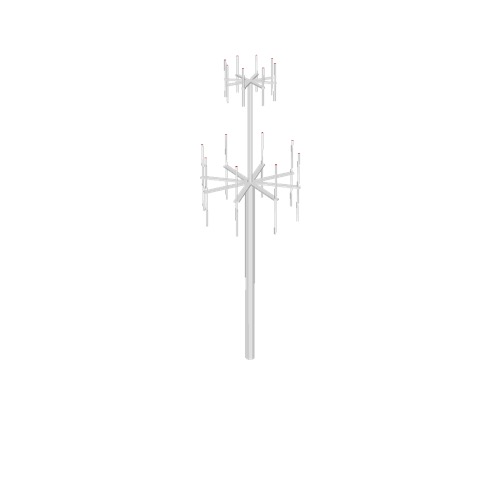 Screenshot of VDF / UDF antenna, white pole, white antennae