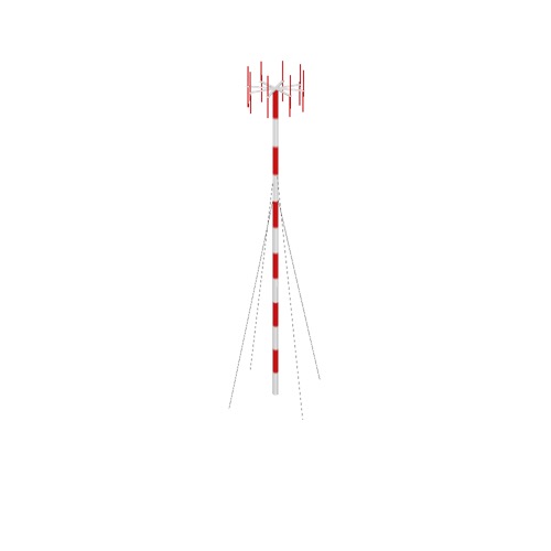 Screenshot of VDF antenna, striped pole, red antennae
