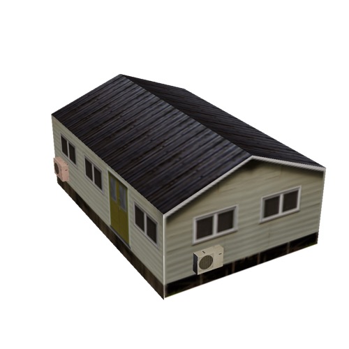 Screenshot of House, Wooden, Small, Tan, Black Roof