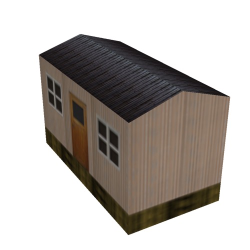 Screenshot of Hut, Wooden, Salmon, Black Roof