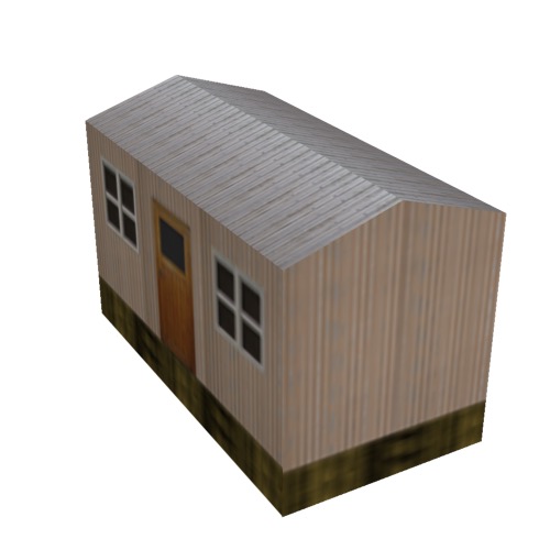 Screenshot of Hut, Wooden, Salmon, Grey Roof