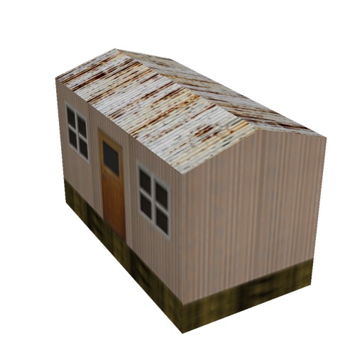 Screenshot of Hut, Wooden, Salmon, Rusty Roof