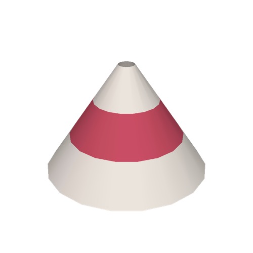 Screenshot of Cone, small, red and white