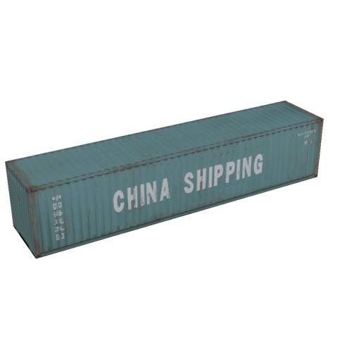 Screenshot of Shipping container, 16m, green, China Shipping
