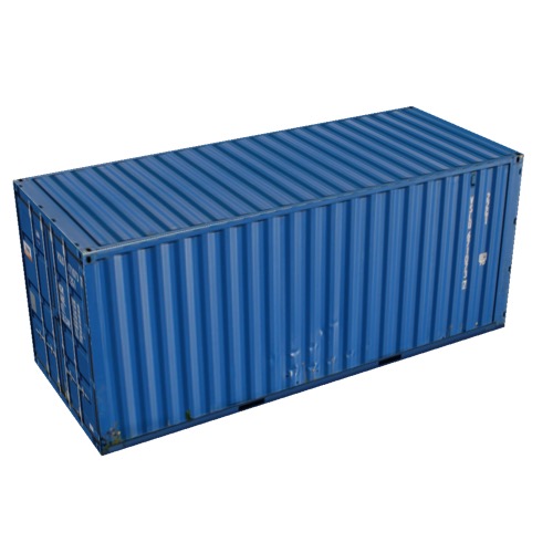 Screenshot of Shipping container, 6m, blue