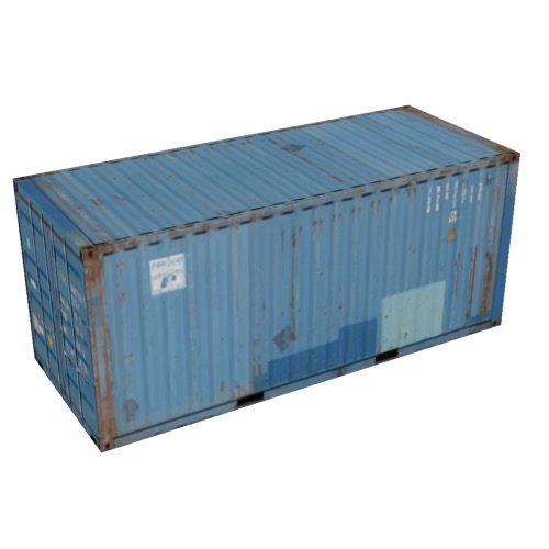 Screenshot of Shipping container, 6m, blue