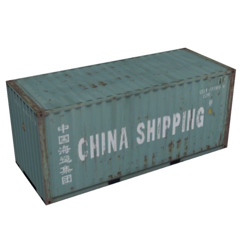Screenshot of Shipping container, 6m, green, China Shipping