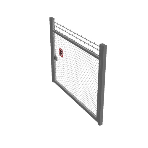 Screenshot of Gate, Grey Chainlink, 3m x 2.5m, Closed