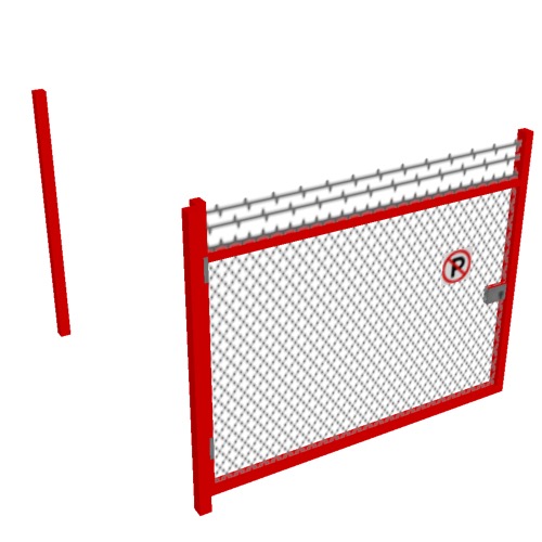 Screenshot of Gate, Red Chainlink, 3m x 2.5m, Open
