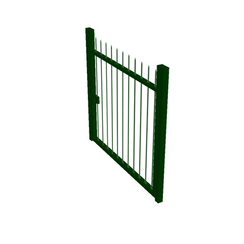 Screenshot of Gate, Green Steel Railing, 1m x 2.5m, Closed