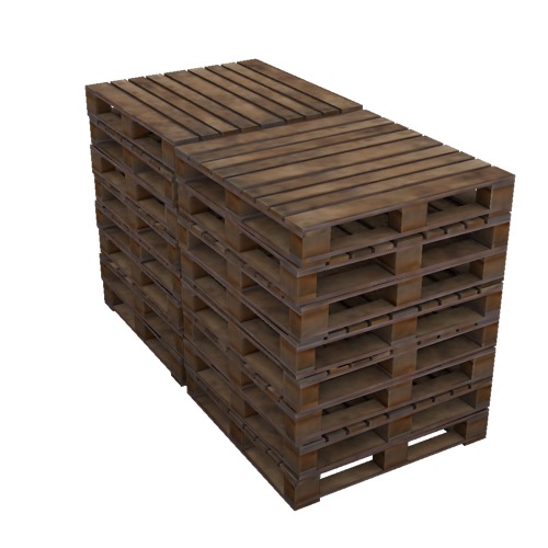 Screenshot of Pallets, empty, stacked