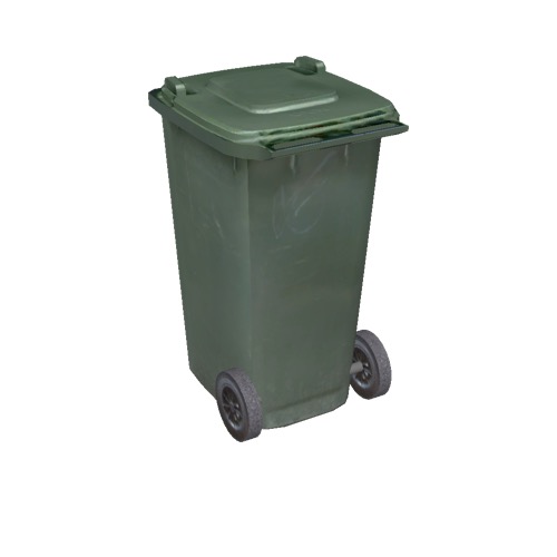Screenshot of Wheelie bin, small, green, dark green lid