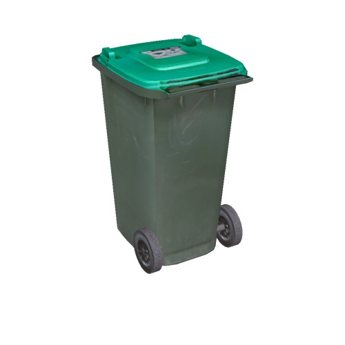 Screenshot of Wheelie bin, small, green, light green lid