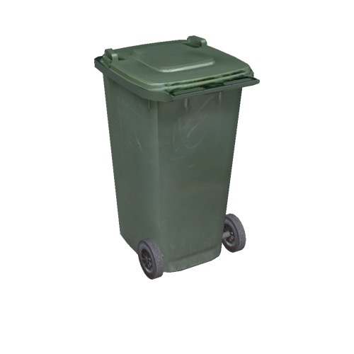 Screenshot of Wheelie bin, large, green, dark green lid