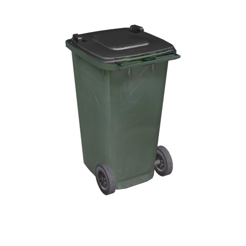 Screenshot of Wheelie bin, small, green, black lid