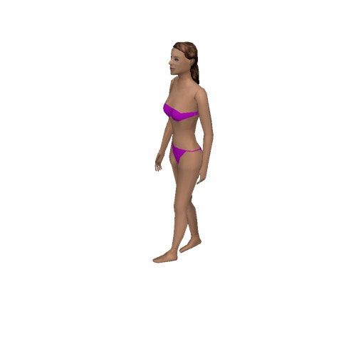 Screenshot of Woman, bikini, walking