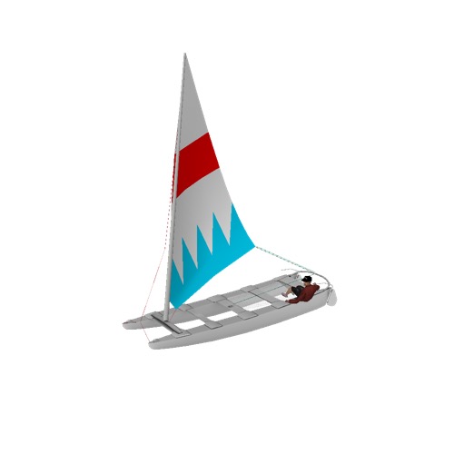 Screenshot of Catamaran, sailing, man