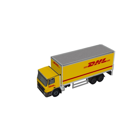 Screenshot of Box truck, 3-Axle Mercedes, DHL®