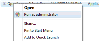 Run as administrator