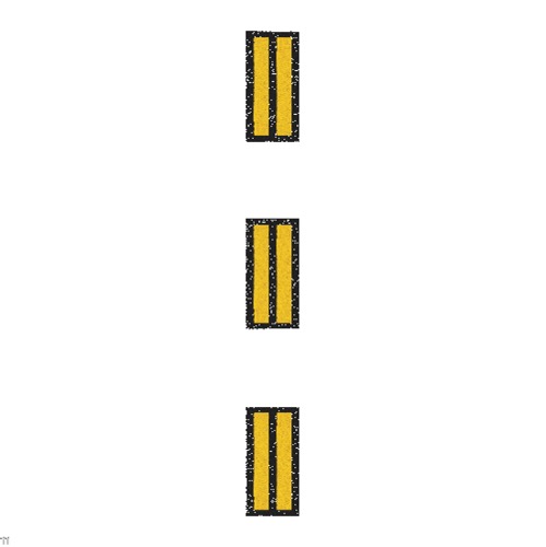 Screenshot of Double Broken line, yellow on black, variant 10
