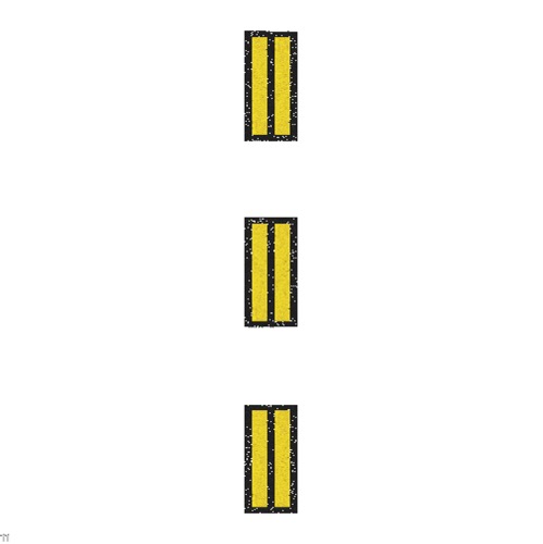 Screenshot of Double Broken line, yellow on black, variant 11