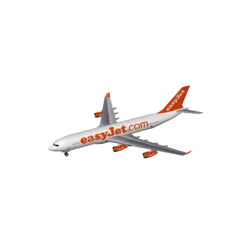 Screenshot of A340 easyJet