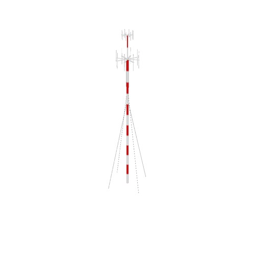 Screenshot of VDF / UDF antenna, striped pole, white antennae