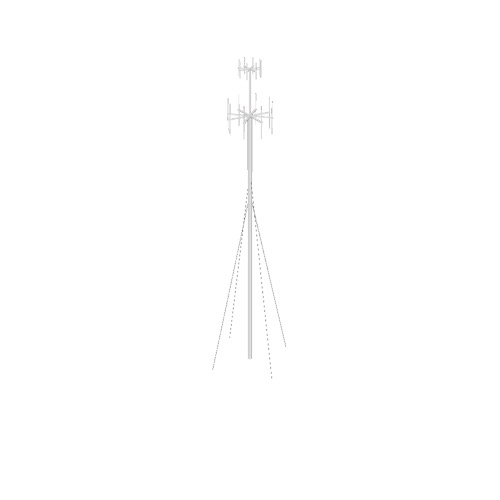 Screenshot of VDF / UDF antenna, white pole, white antennae