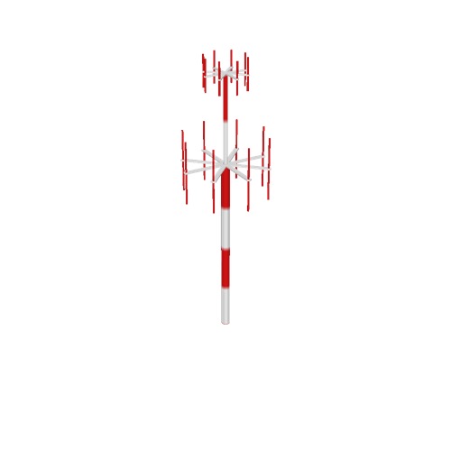 Screenshot of VDF / UDF antenna, striped pole, red antennae