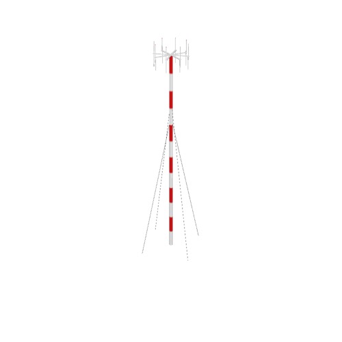 Screenshot of VDF antenna, striped pole, white antennae