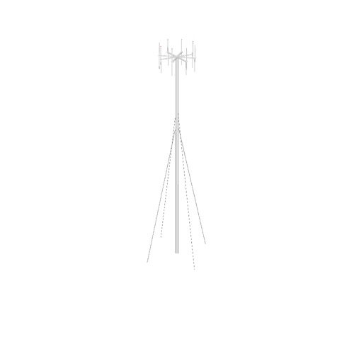 Screenshot of VDF antenna, white pole, white antennae