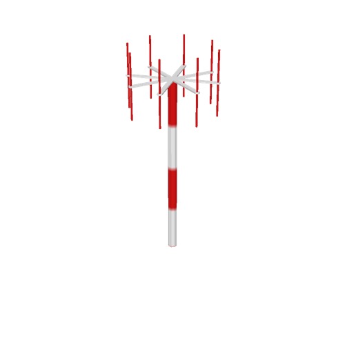 Screenshot of VDF antenna, striped pole, red antennae