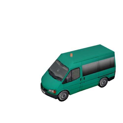 Screenshot of Ford Transit minibus, Green 