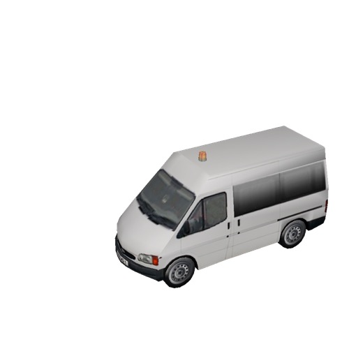 Screenshot of Ford Transit minibus, white 