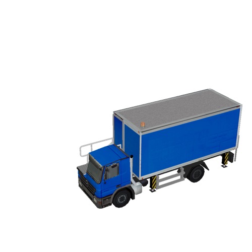 Screenshot of Catering Loader Truck blue, stowed 