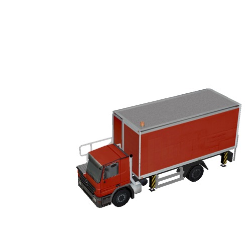 Screenshot of Catering Loader Truck red, stowed 