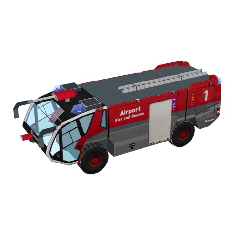 Screenshot of Fire engine, Panther 4x4, red + grey