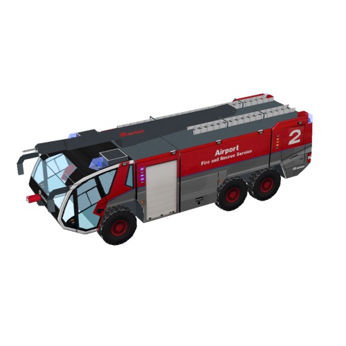 Screenshot of Fire engine, Panther 6x6, red + grey, HRET