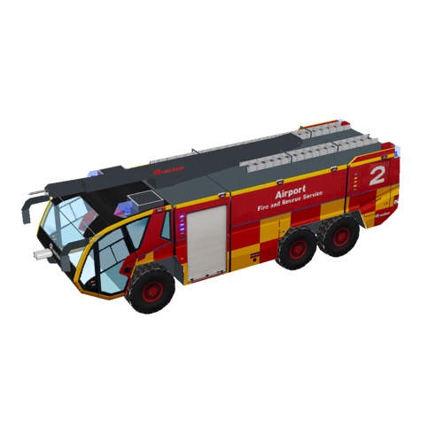 Screenshot of Fire engine, Panther 6x6, red + yellow, HRET