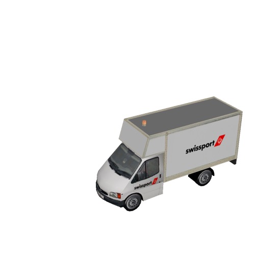 Screenshot of Ford Transit box truck, Swissport 