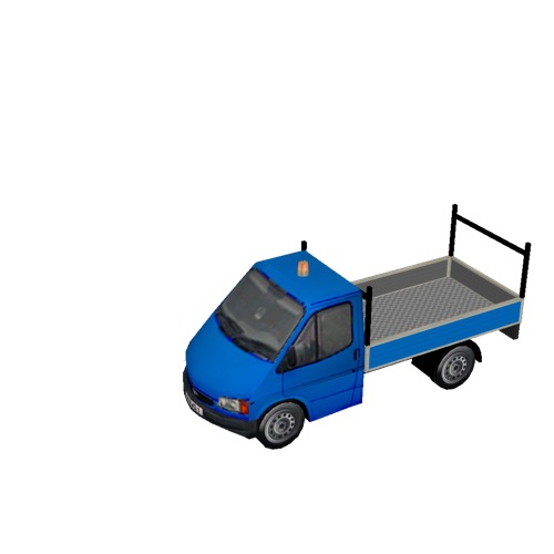 Screenshot of Ford Transit pickup, blue 