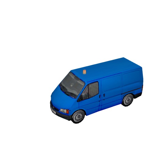 Screenshot of Ford Transit van, blue 