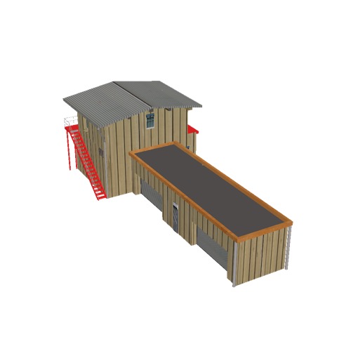 Screenshot of Hangar, wooden with office