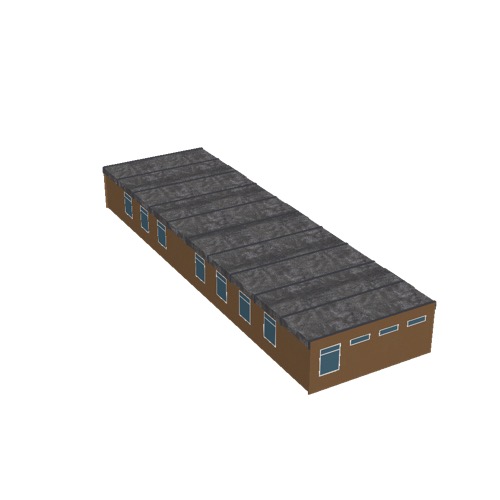 Screenshot of Office, prefabricated, brown, 30m long