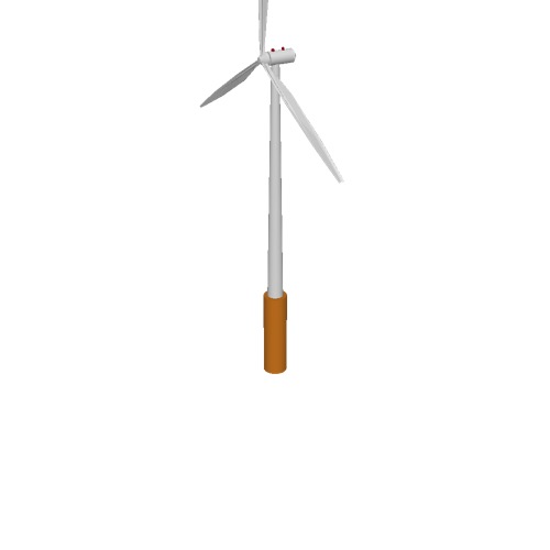 Screenshot of Wind turbine, 3-bladed, 50m, lit