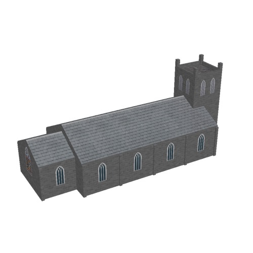 Screenshot of Church, stone, dark grey, tower, 30m