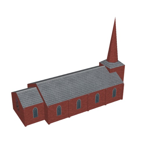 Screenshot of Church, stone, red, spire, 30m