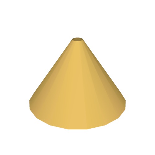 Screenshot of Cone, small, yellow