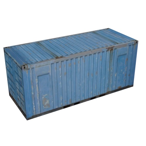 Screenshot of Shipping container, 6m, blue